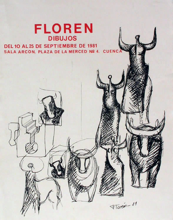 Javier Cebrián - Dibujos - 65 x 50 cm. - 1981