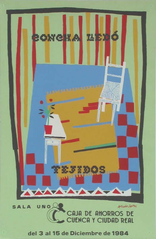 Javier Cebrián - Concha Lledó. Tejidos - 50 x 32 cm. - 1983