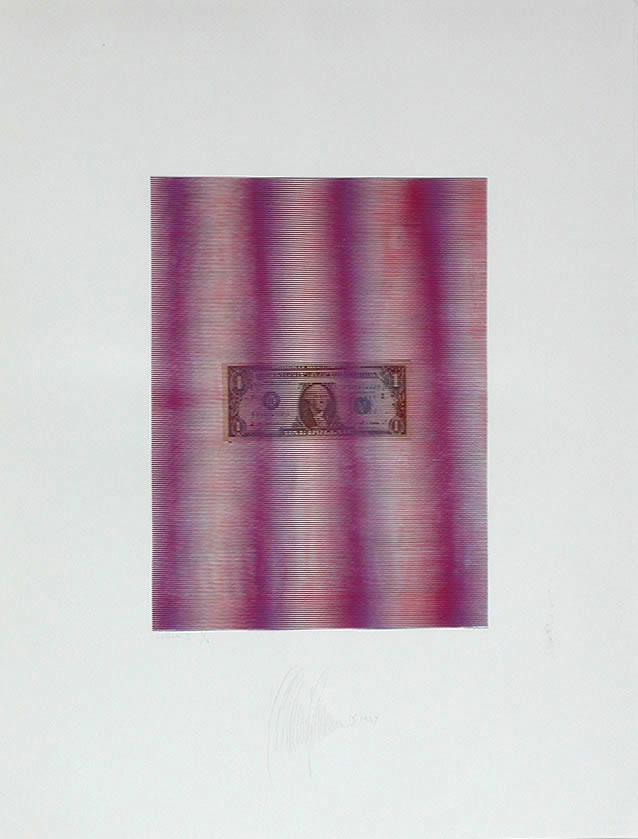 Javier Cebrián - Dollars I - 70 x 53,5 cm. - 1997