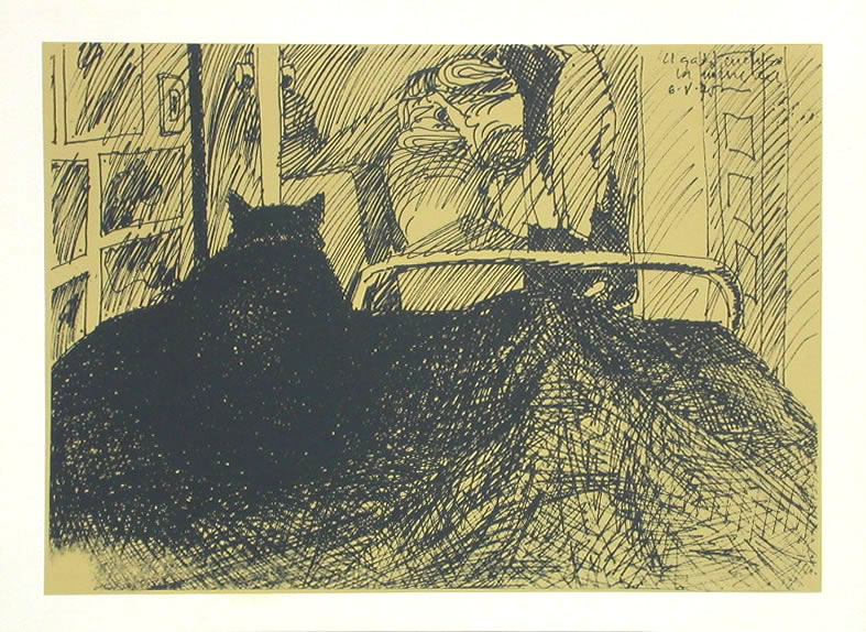 Javier Cebrián - El gato cuchillo(1) - 25 x 34 cm. - 1975