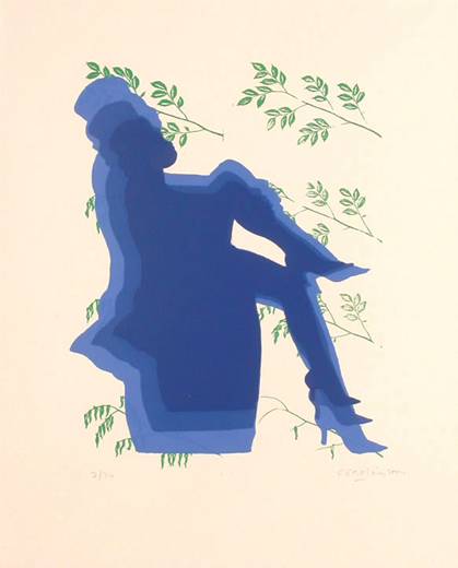 Javier Cebrián - Ángel azul - 38 x 30 cm. - 2000